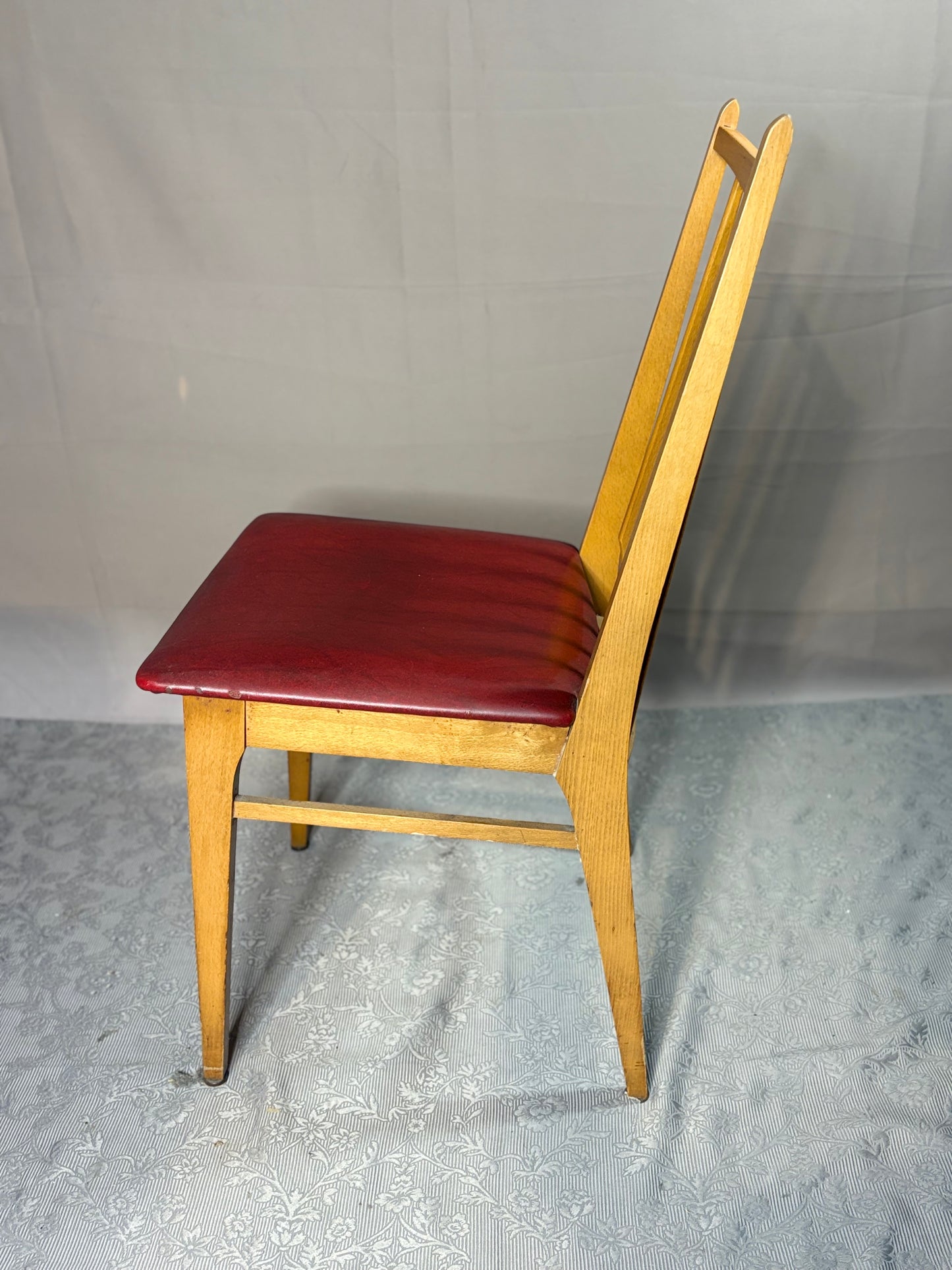 Mid-Century Stuhlset mit schlanker Rückenlehne