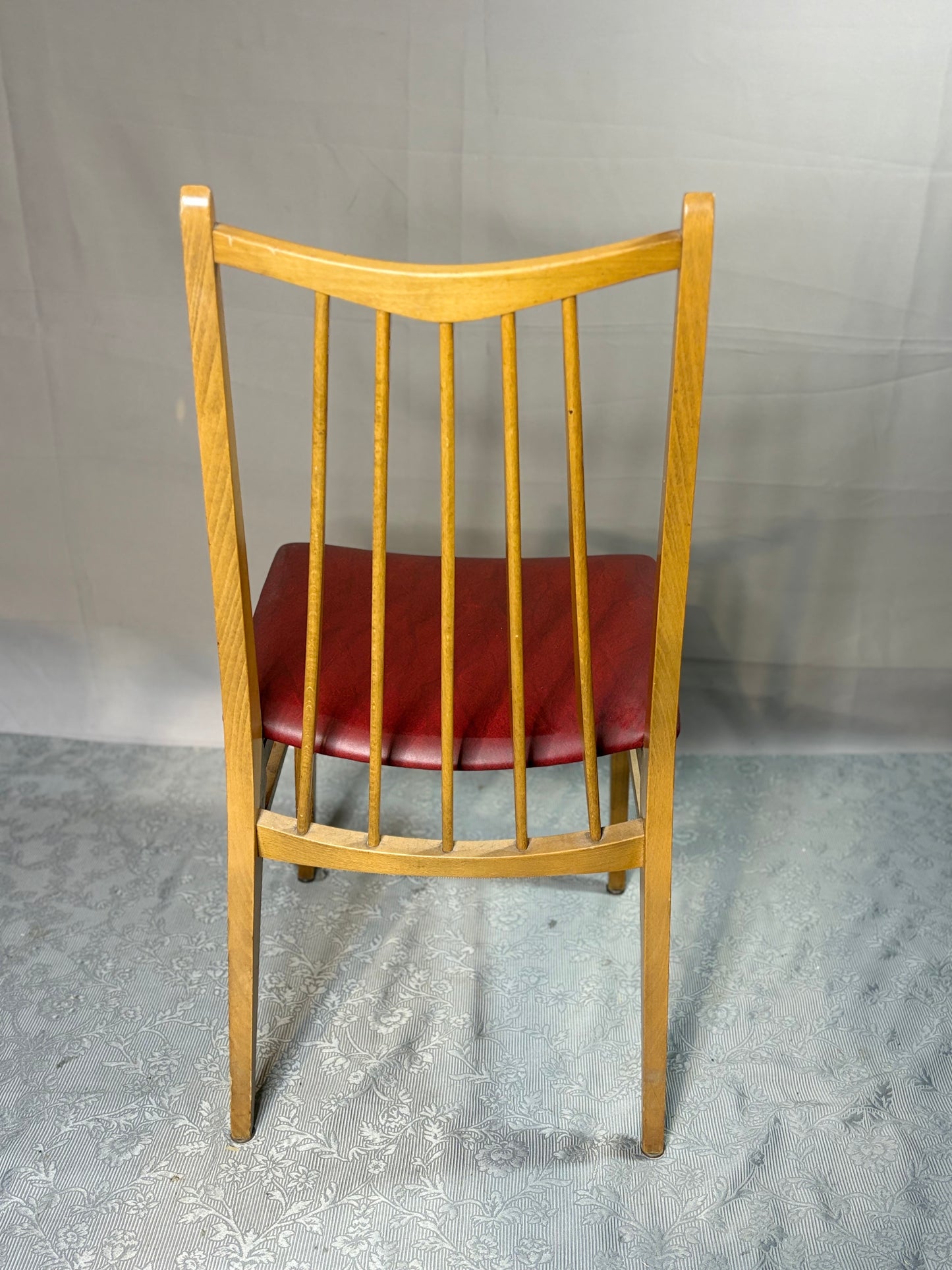 Mid-Century Stuhlset mit schlanker Rückenlehne