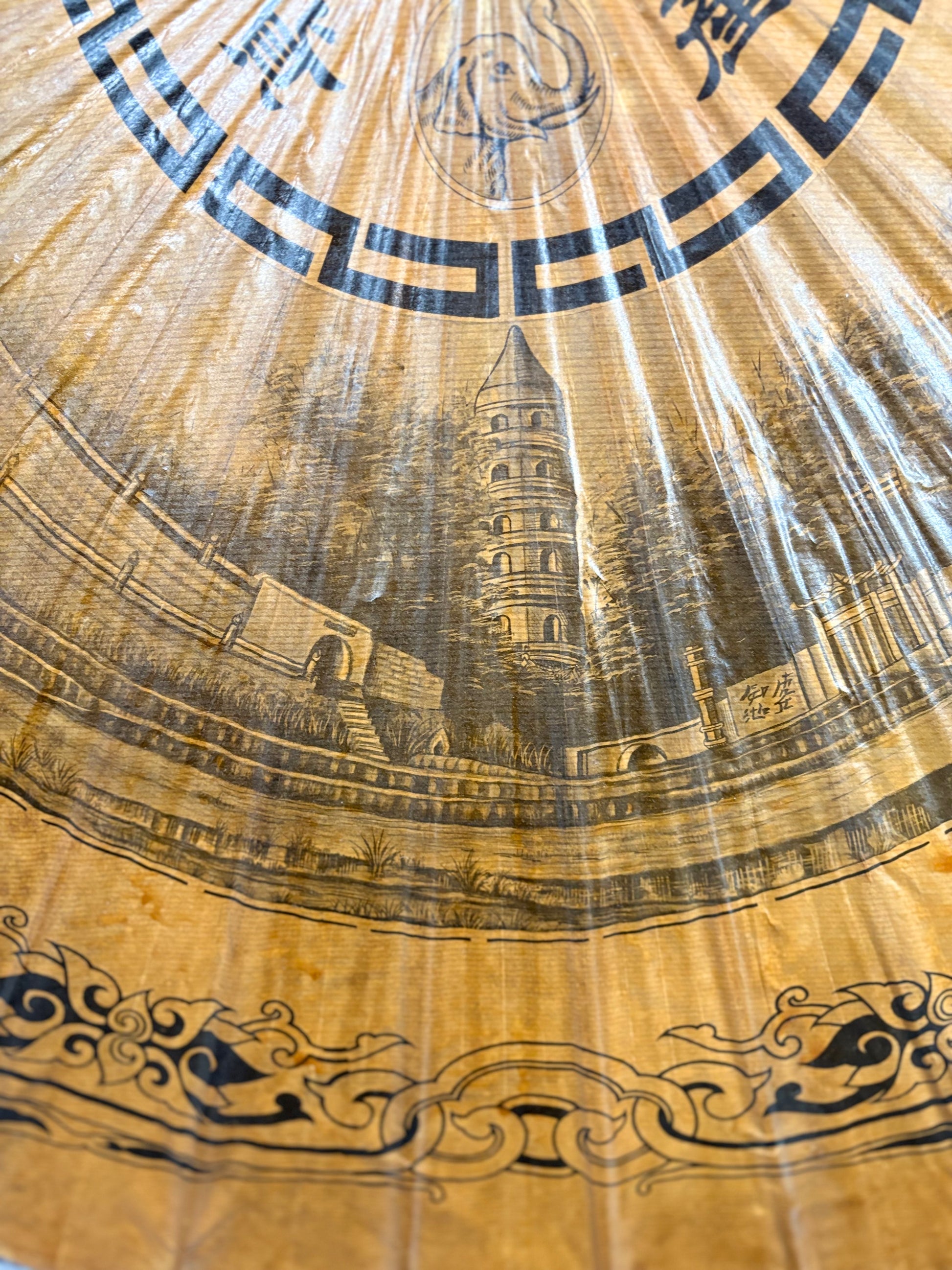 Handbemalte Vintage Bambus-Regenschirme - Artikelbild von Fummel & Gedöns Secondhand-Store