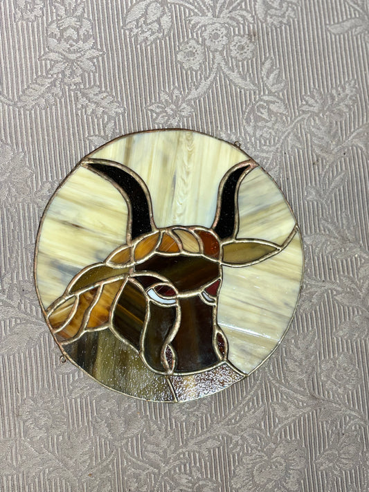 Tiffanyglas Sonnenfänger – handgefertigtes Bleiglas Fensterbild Ø 18 cm