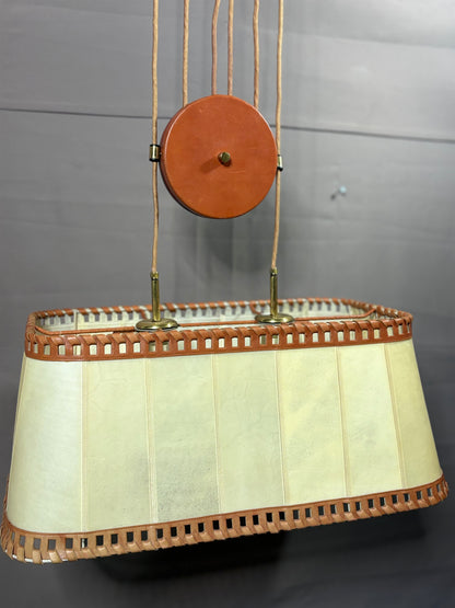 Designer-Lampe aus Pergamentleder von Charlotte Wawer Wohnleuchten