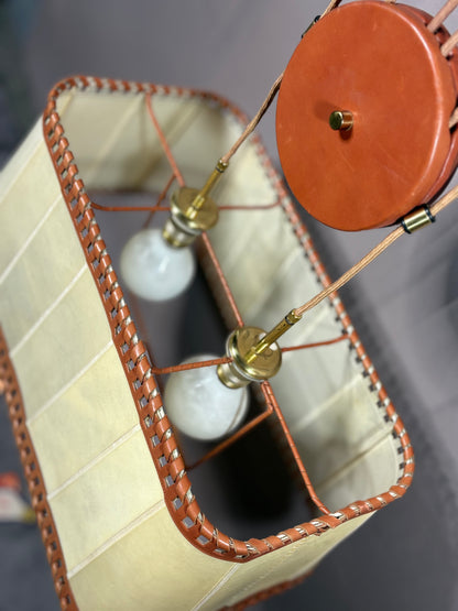 Designer-Lampe aus Pergamentleder von Charlotte Wawer Wohnleuchten