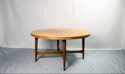 Runder Mid-Century Couchtisch aus Holz