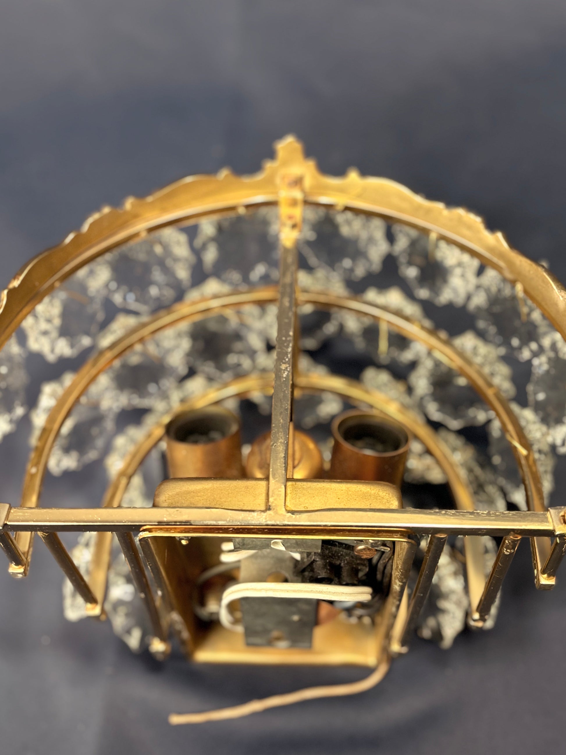 Messing Bleikristall Wandlampen - 2er Set - Schröder &amp; Co. - Artikelbild von Fummel & Gedöns Secondhand-Store