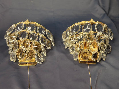 Messing Bleikristall Wandlampen - 2er Set - Schröder & Co.