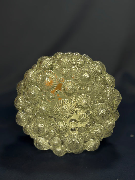 Einbaubeleuchtung aus Glas mit Fossilienmuster, Deutsch, 1970er Jahre, RZB Leuchten