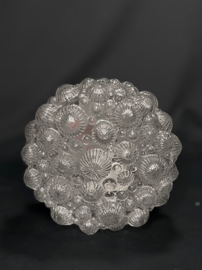 Einbaubeleuchtung aus Glas mit Fossilienmuster, Deutsch, 1970er Jahre, RZB Leuchten