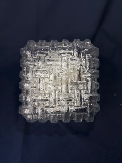 Einbaubeleuchtung aus Glas mit Fossilienmuster, Deutsch, 1970er Jahre, RZB Leuchten