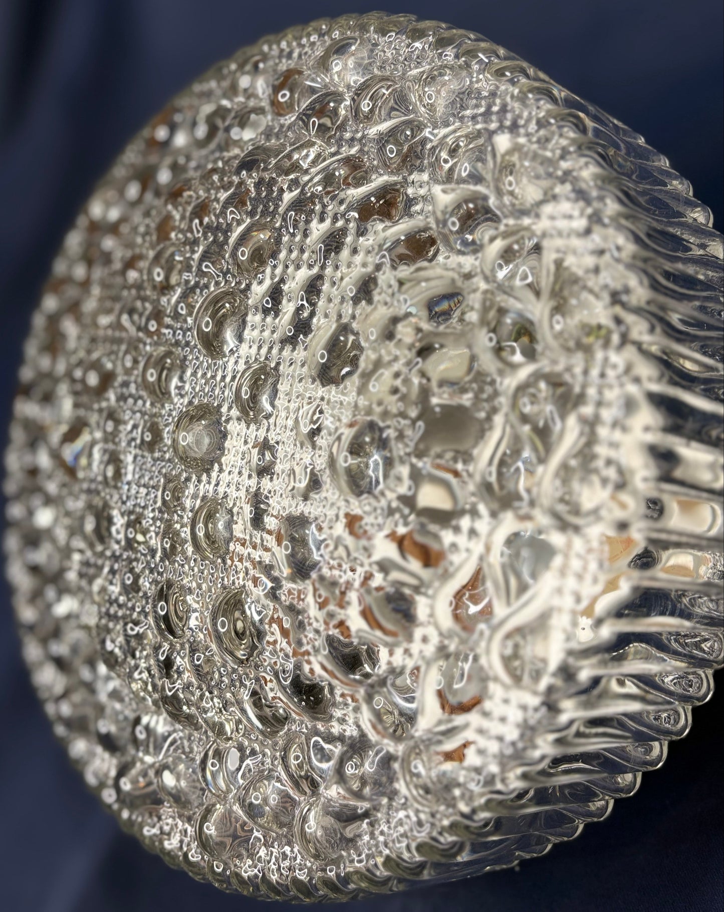 Vintage Wandleuchte aus Blasenglas  - Hustadt Leuchten