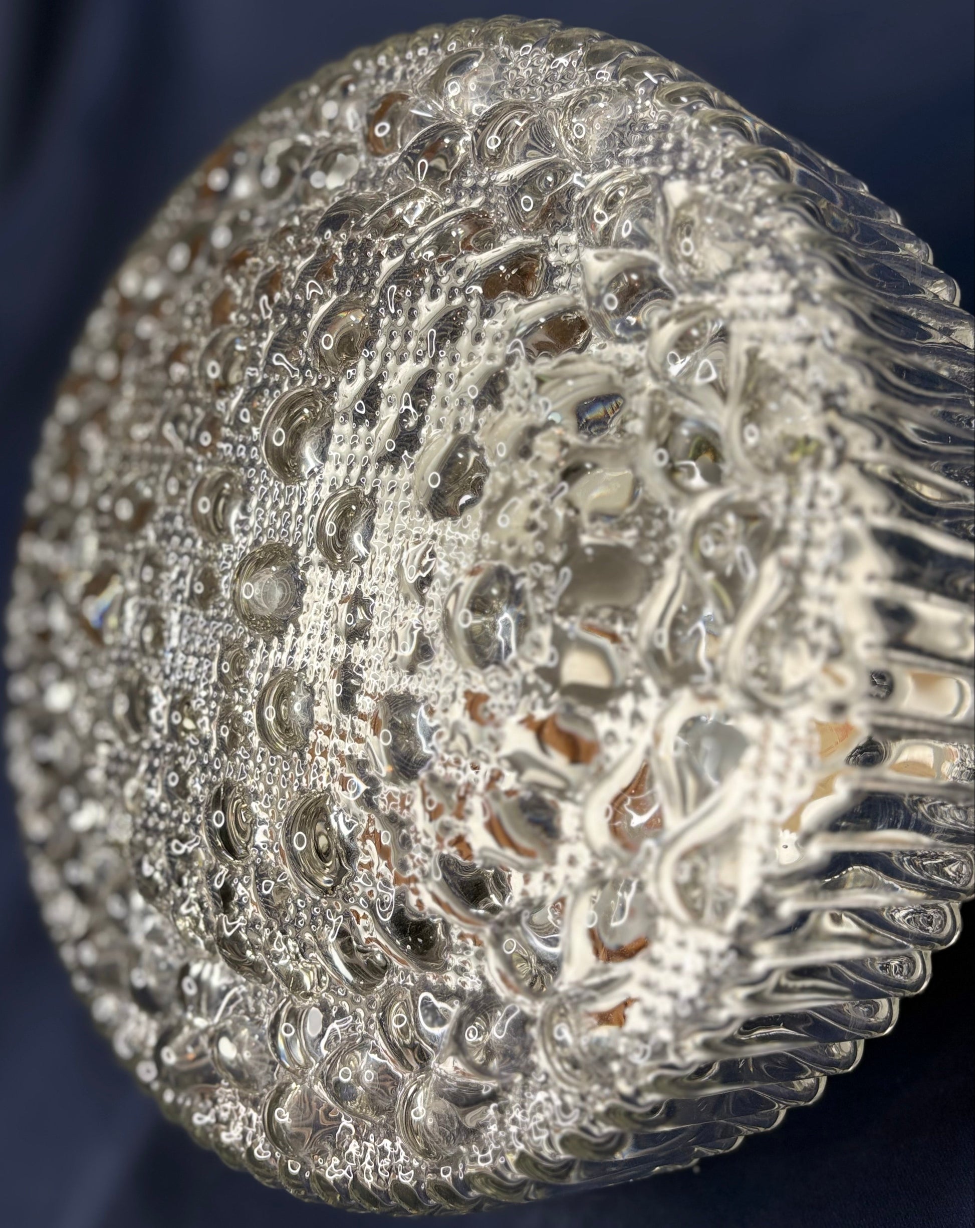 Vintage Wandleuchte aus Blasenglas  - Hustadt Leuchten - Artikelbild von Fummel & Gedöns Secondhand-Store