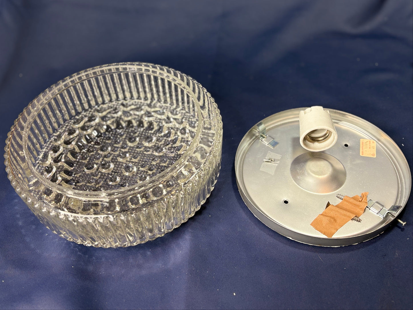 Vintage Wandleuchte aus Blasenglas  - Hustadt Leuchten