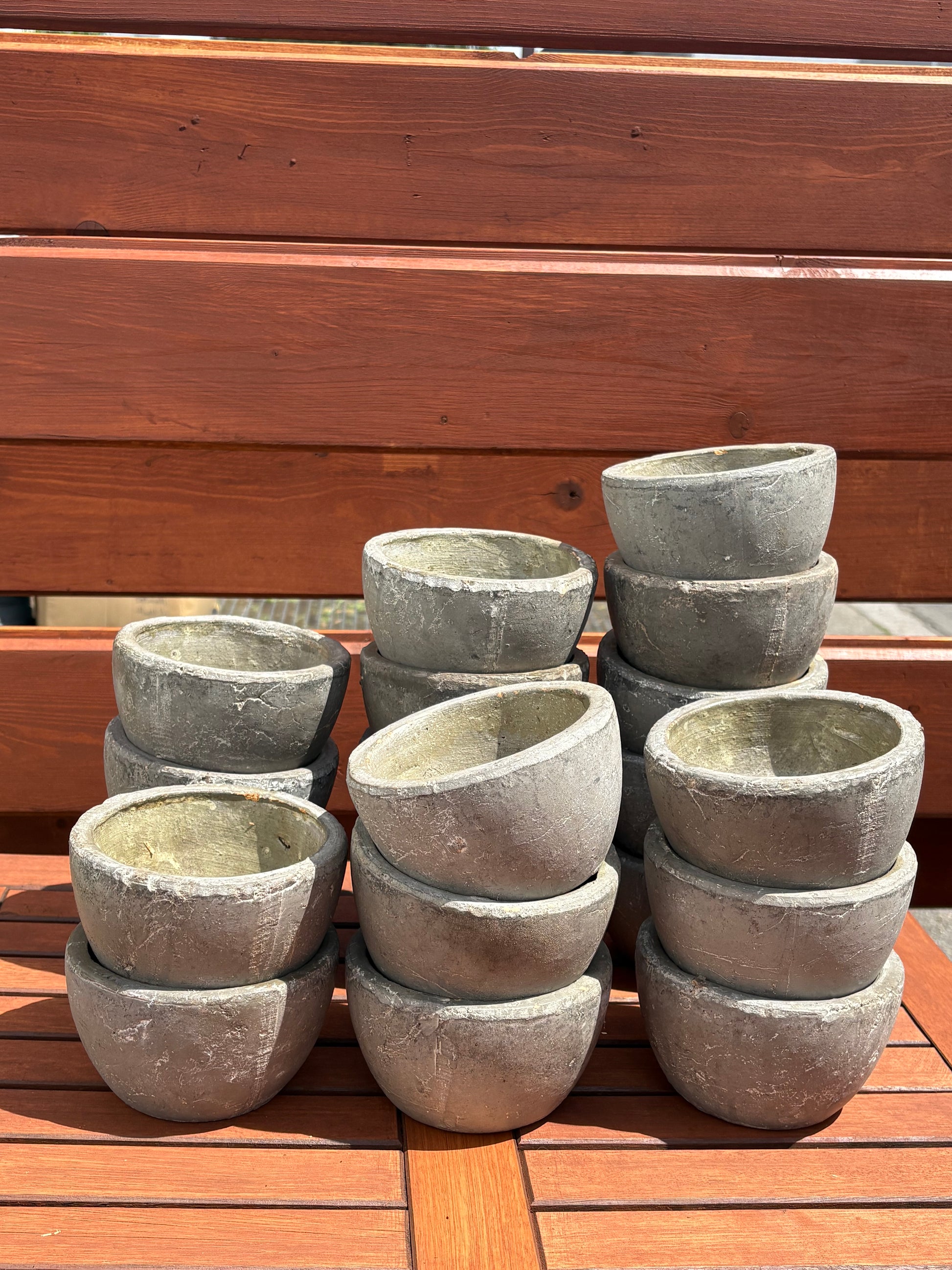 20 x Blumentopf Beton grau - Artikelbild von Fummel & Gedöns Secondhand-Store