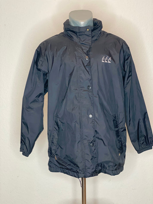 Regenjacke schwarz mit Baumwoll-Innenfutter von WIND