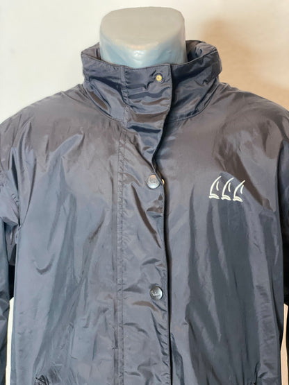 Regenjacke schwarz mit Baumwoll-Innenfutter von WIND