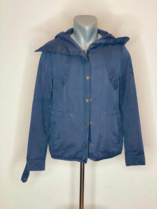 Leichte Übergangsjacke mit Kapuze dunkelbau
