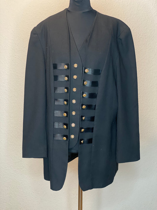 Marine-Blazer in schwarz