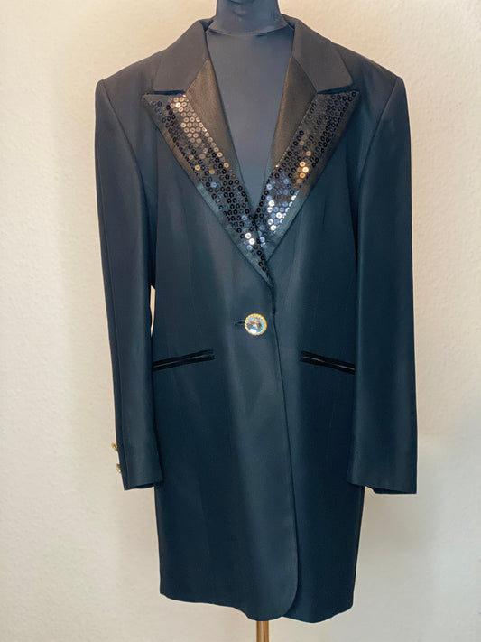 Blazer mit Pailletten-Revert von Gerry Weber in schwarz