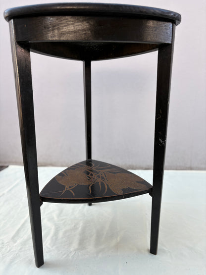Vintage Chinoiserie Blumentisch mit Vogelmotiven – 77 cm