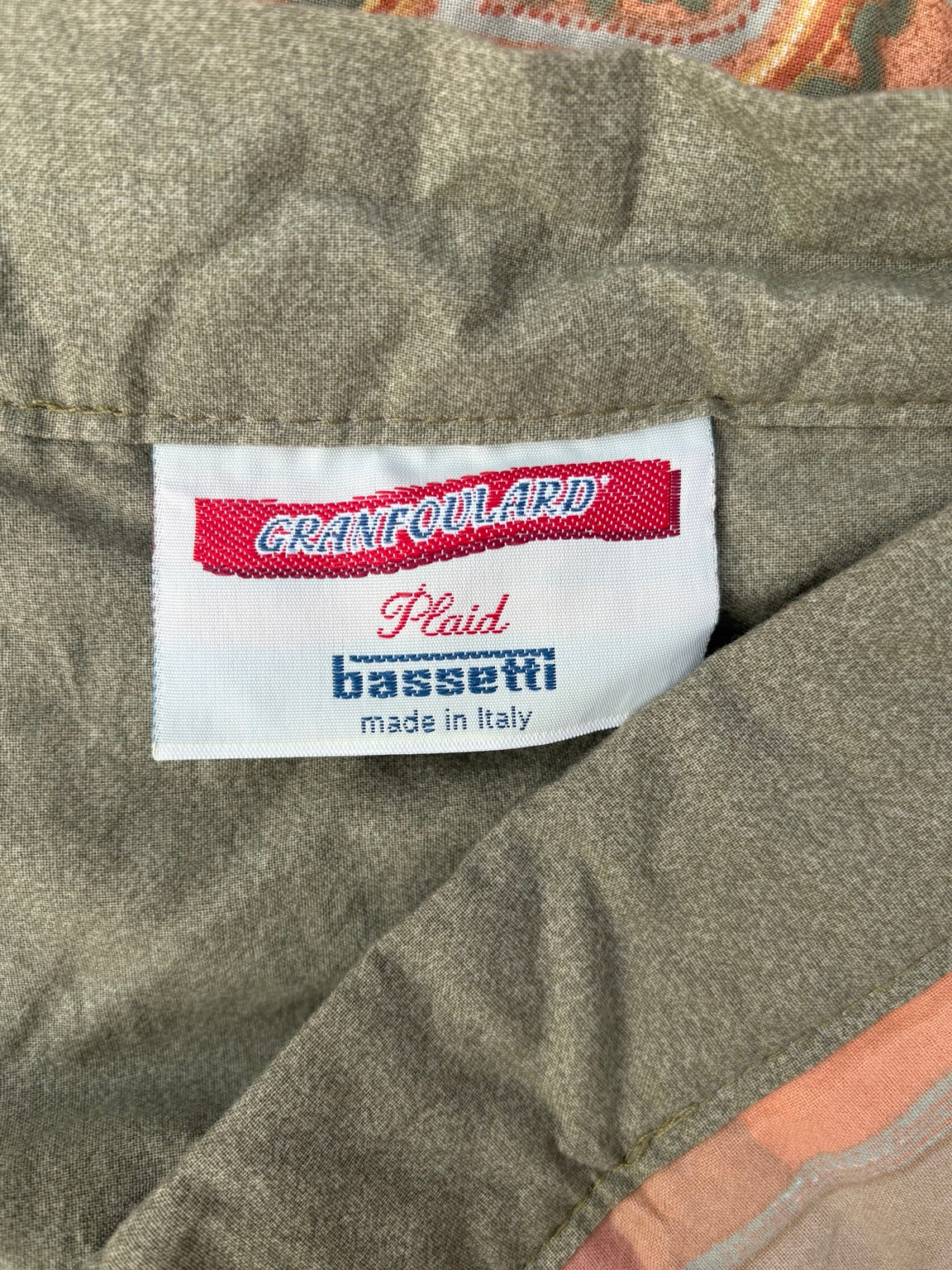 Originaletikett Bassetti Granfoulard Plaid, Made in Italy