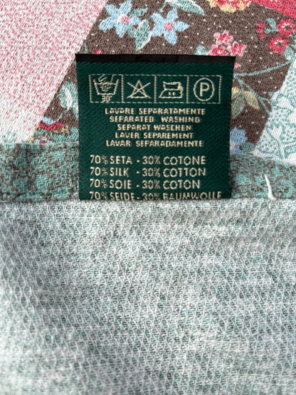 Materialetikett 70 % Seide 30 % Baumwolle