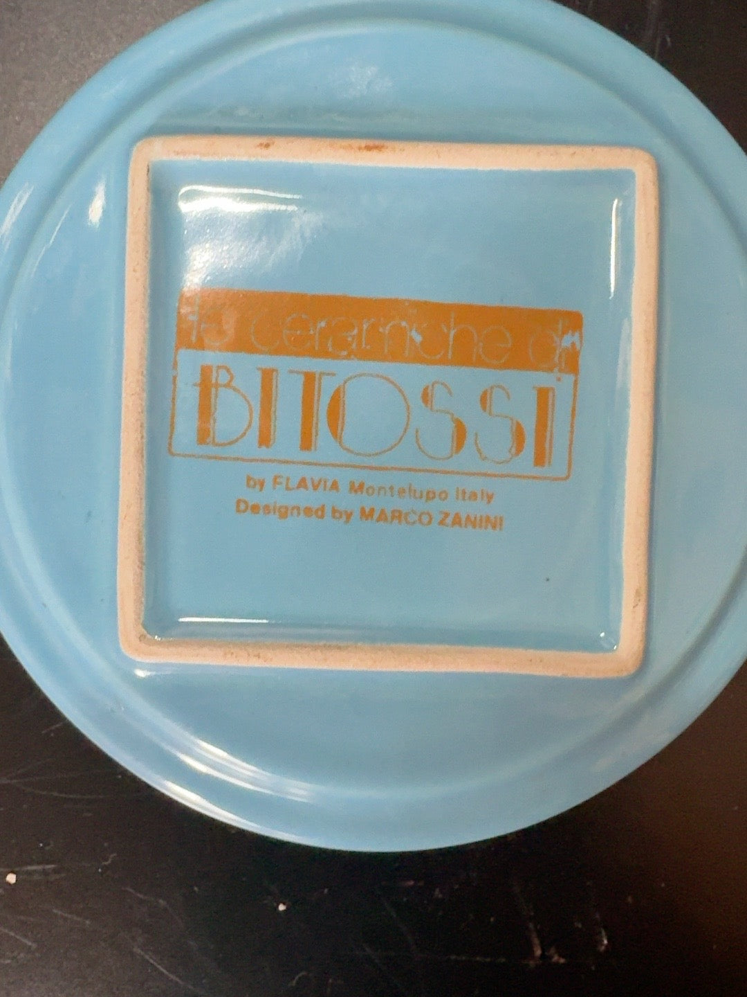 Bitossi Flavia Designschale Marco Zanini – Türkisblau – Ø 10,5 cm - Artikelbild von Fummel & Gedöns Secondhand-Store