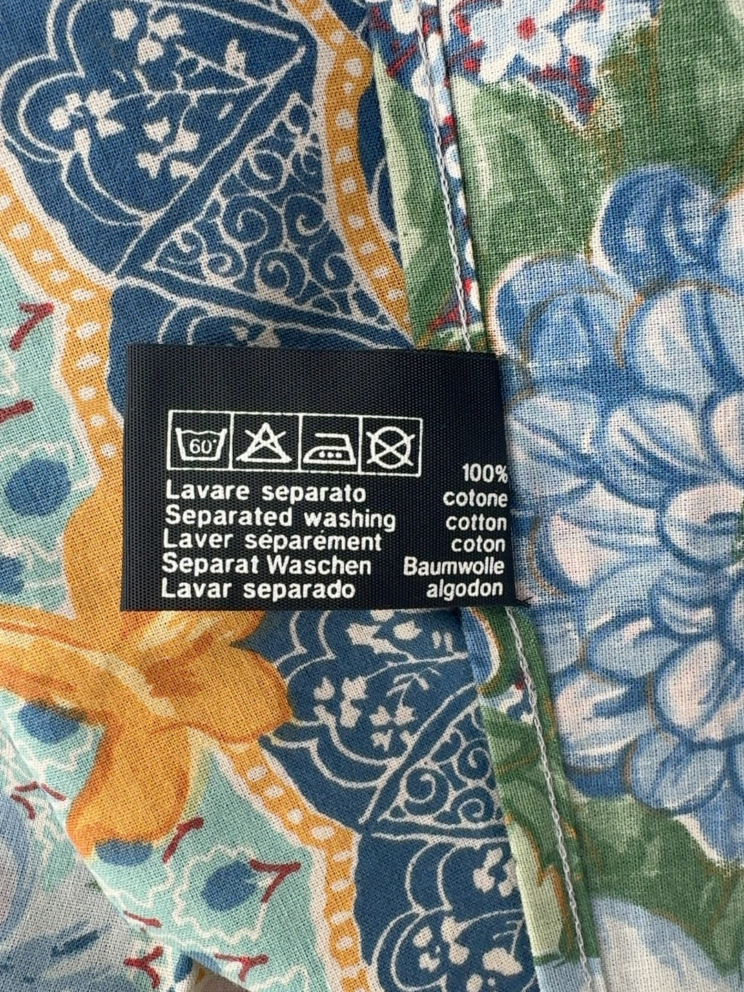 Bassetti Granfoulard Baumwolltuch mit Blumen- und Fächermuster – 220 × 270 cm - Artikelbild von Fummel & Gedöns Secondhand-Store