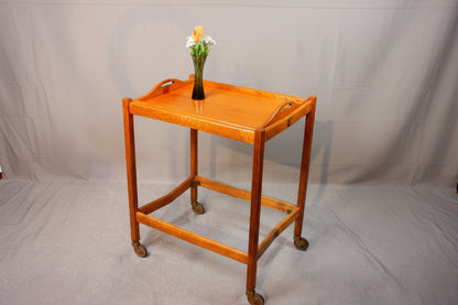Klappbarer Mid-Century Servierwagen - Danish Design - Teak gebeizt