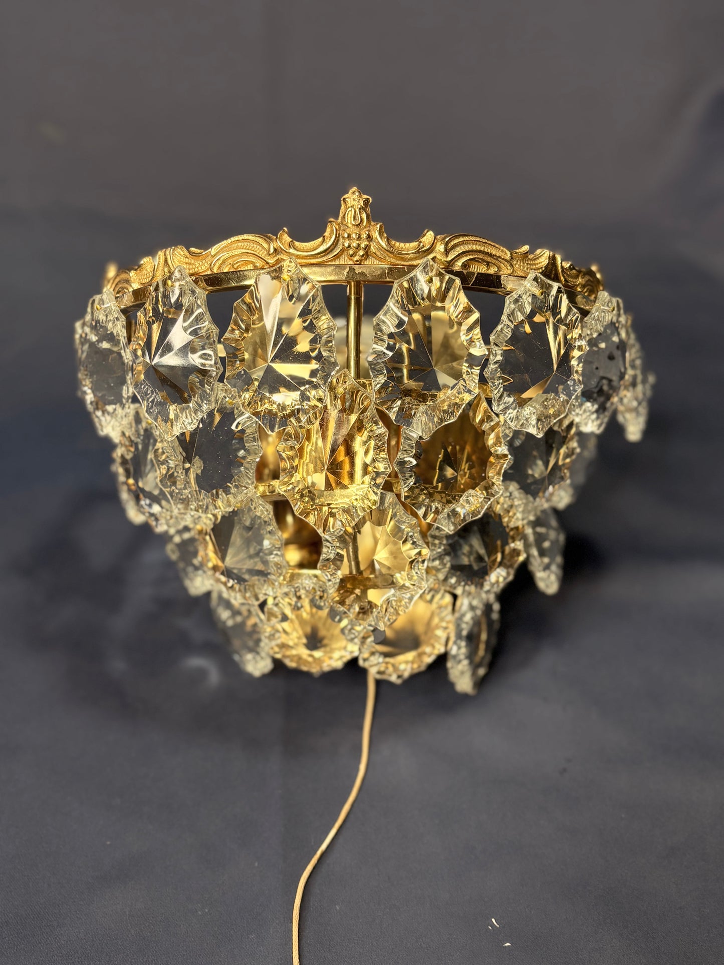 Messing Bleikristall Wandlampen - 2er Set - Schröder & Co.