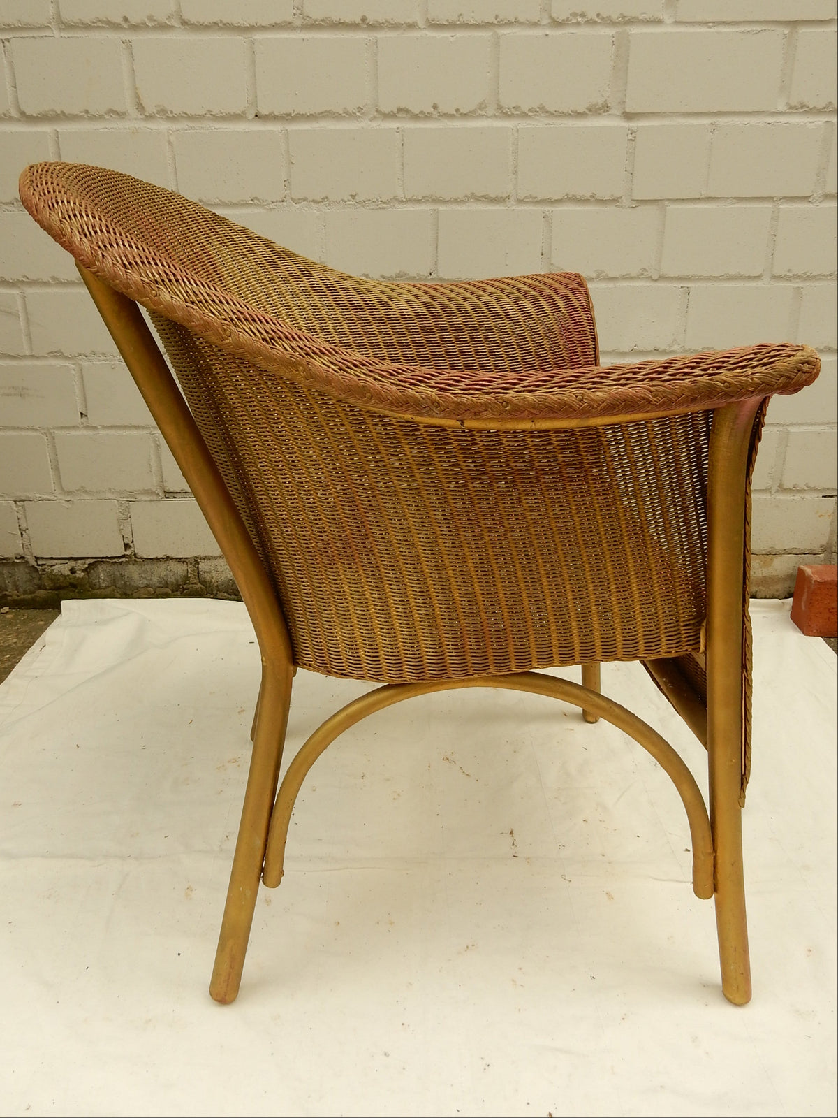 Original Lloyd Loom Sessel Seitenansicht