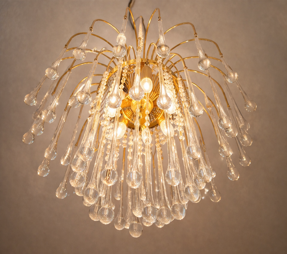 Kristallglas Kronleuchter - Muranoglas Tropfen Design