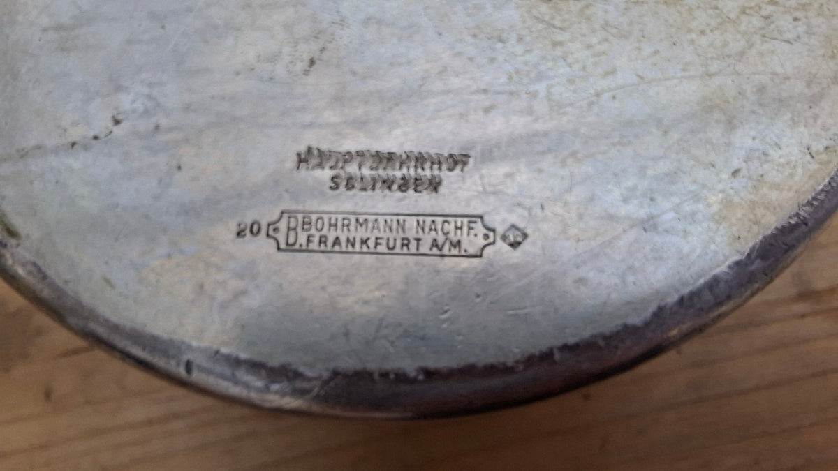 B. Bohrmann Nachf. Hotelsilber Deckelschale – versilbert – Ø 15 cm - Artikelbild von Fummel & Gedöns Secondhand-Store
