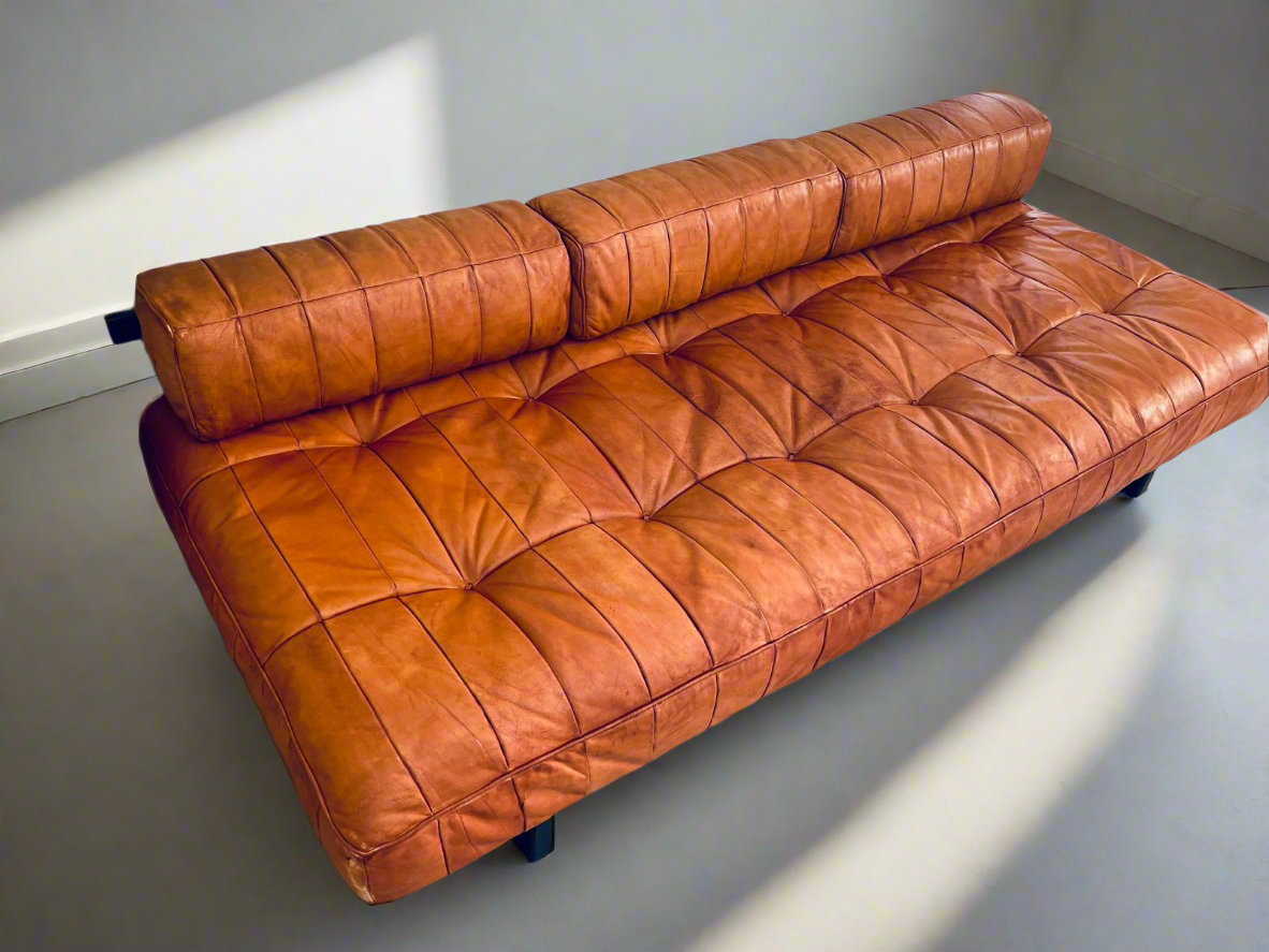 70er Jahre DS-80 Tagesbett Sofa Cognac Leder - De Sede