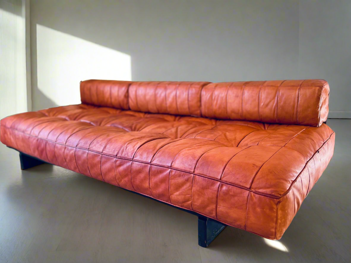 70er Jahre DS-80 Tagesbett Sofa Cognac Leder - De Sede - Artikelbild von Fummel & Gedöns Secondhand-Store