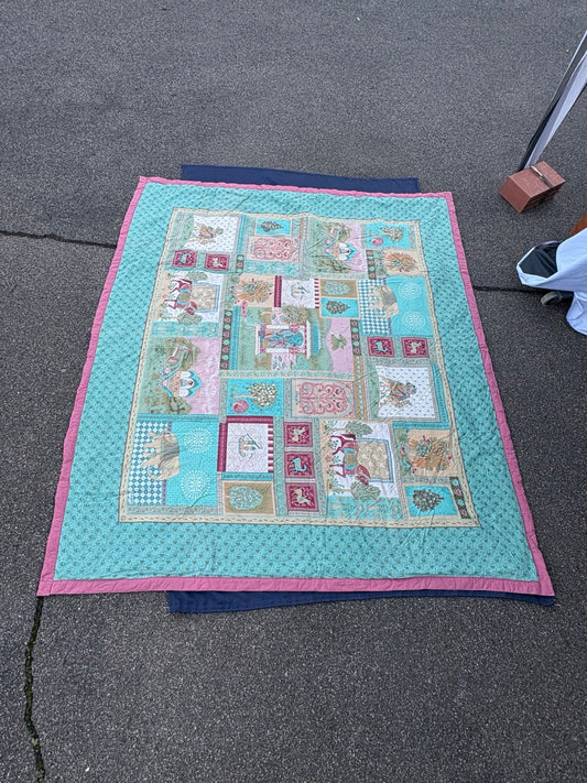 Bassetti Granfoulard Tagesdecke mit Elefanten und Pferden, Gesamtansicht