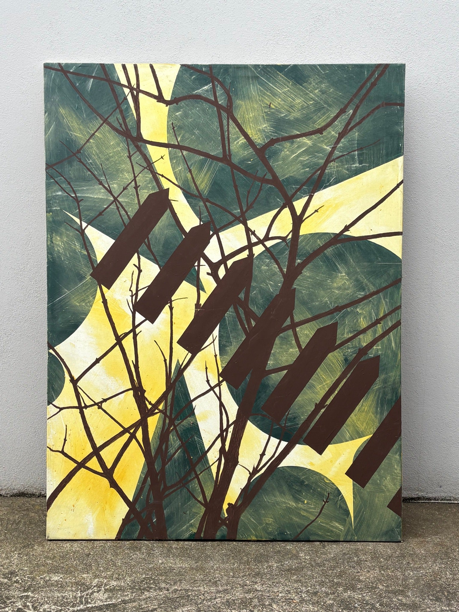 Claus Peter Wittig – „Wiesenbild Nr. 2“ (1985), 120 × 160 cm - Artikelbild von Fummel & Gedöns Secondhand-Store