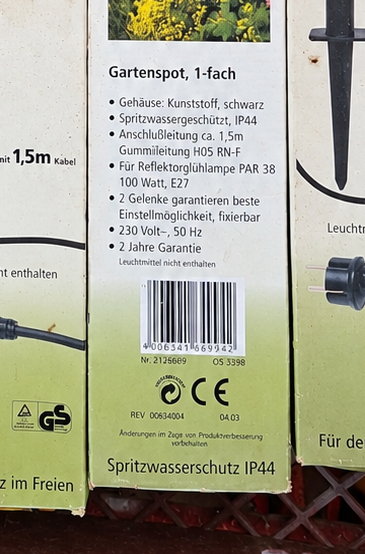 4er-Set StarLux Gartenspots mit Erdspieß – E27 PAR38 IP44 - Artikelbild von Fummel & Gedöns Secondhand-Store