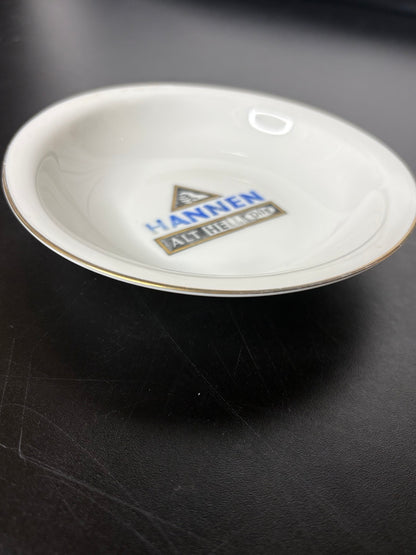 Hannen Alt Hell Pils Rosenthal Porzellan Aschenbecher, Seitenansicht