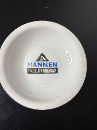 Hannen Alt Hell Pils Rosenthal Porzellan Aschenbecher, Draufsicht