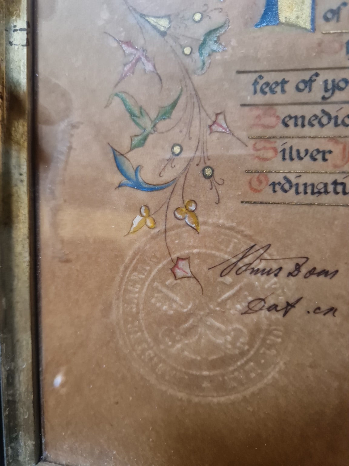 Vatikanisches Jubiläumsdiplom – Pius XI – 1926 – Handgemalte Illumination - Artikelbild von Fummel & Gedöns Secondhand-Store