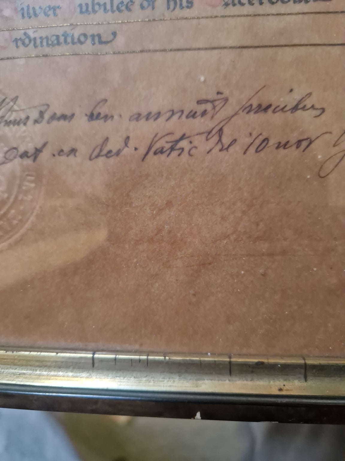 Vatikanisches Jubiläumsdiplom – Pius XI – 1926 – Handgemalte Illumination - Artikelbild von Fummel & Gedöns Secondhand-Store