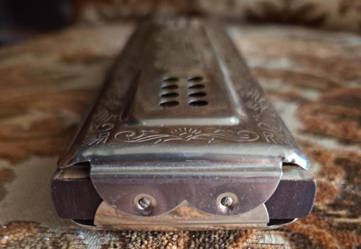 Vintage Hohner Echo Tremolo-Mundharmonika – 17 cm, Made in Germany - Artikelbild von Fummel & Gedöns Secondhand-Store