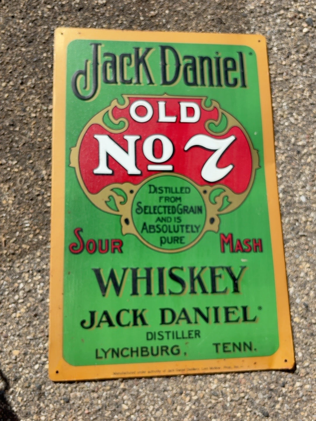 Vintage Jack Daniel's Old No. 7 Blechschild, 44 x 29 cm