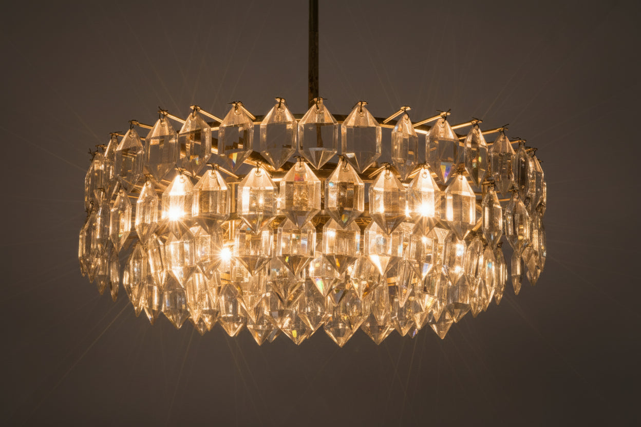 Kristallglas Kronleuchter von Bakalowits & Söhne, 1960er