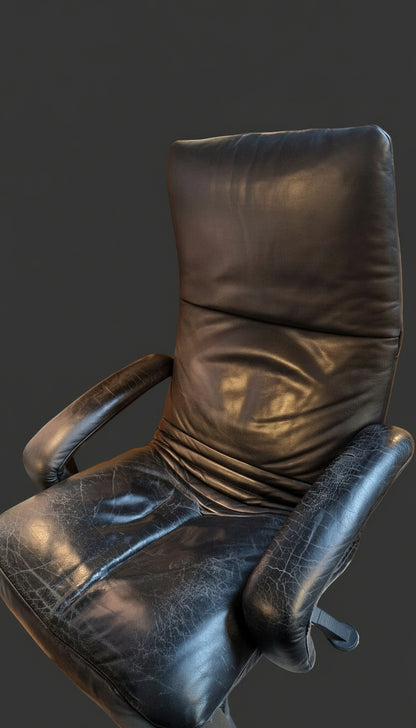 JORI Yoga Relaxsessel Leder Schwarz – Mono-Move