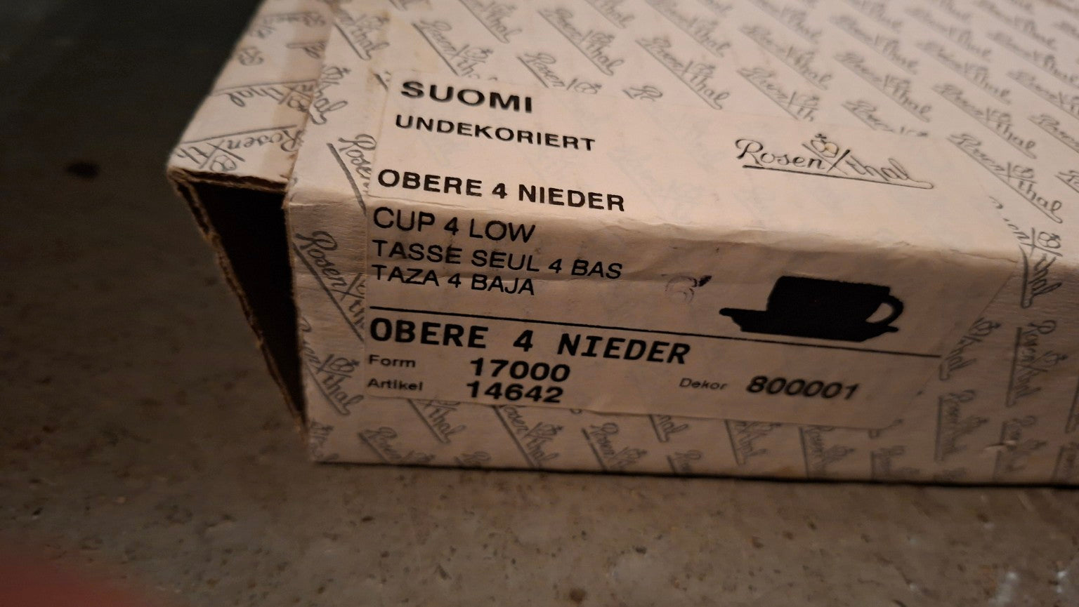 8 Rosenthal Suomi White Tee-Obertassen – Timo Sarpaneva – OVP - 800001 / Weiß - Artikelbild von Fummel & Gedöns Secondhand-Store