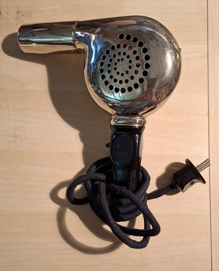 Schott Haartrockner 1950er Jahre – Chrom &amp; Bakelit – 500 W - Artikelbild von Fummel & Gedöns Secondhand-Store