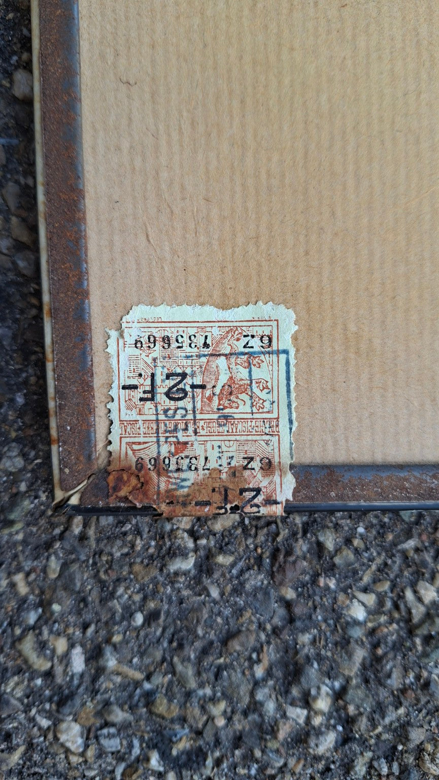 Detail belgische Fiskalmarke 2 Francs