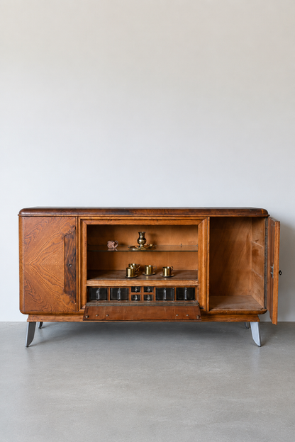 Art-Déco Sideboard / Anrichte mit Vitrine
