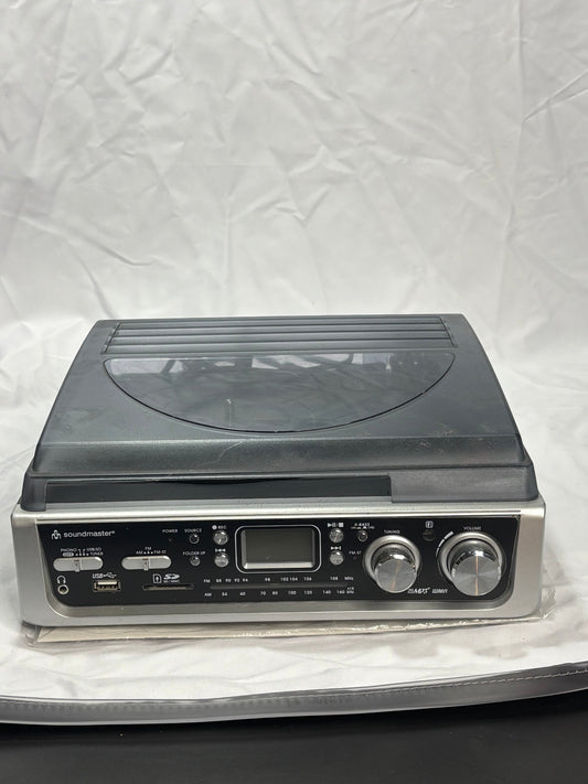 Soundmaster Plattenspieler mit Radio, USB- und SD-Anschluss