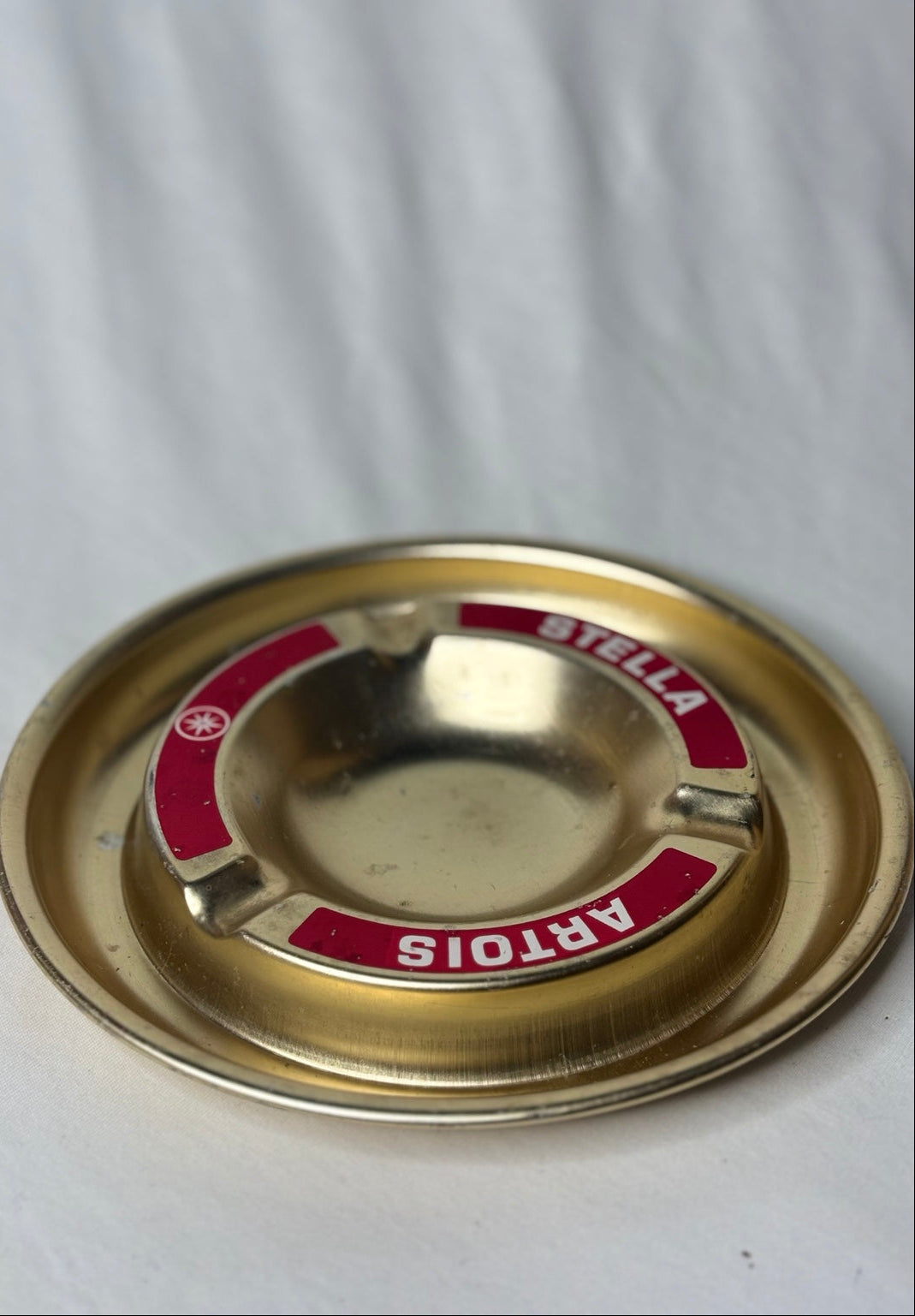 Vintage Stella Artois Werbe-Aschenbecher aus Metall, Ansicht 4